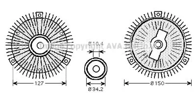 Муфта вентилятора AVA QUALITY COOLING MSC415