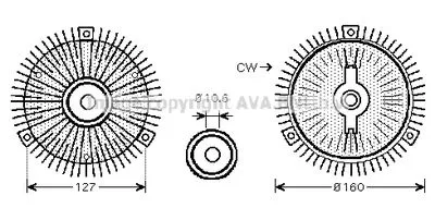 Муфта вентилятора AVA QUALITY COOLING MSC488