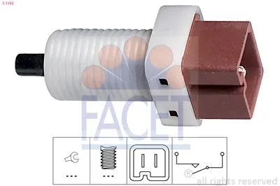 Выключатель, привод сцепления (Tempomat) FACET 7.1192