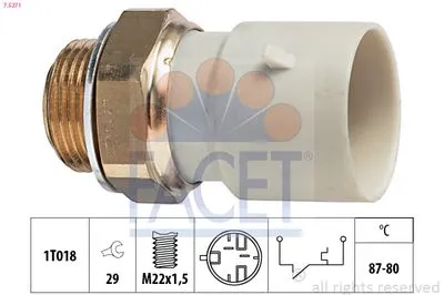 Датчик включения вентилятора FACET 7.5271
