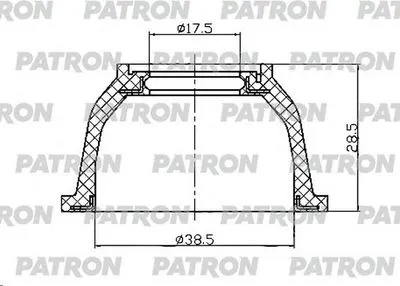 Ремкомплект пыльника шаровой опоры PATRON PSE6404