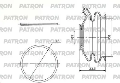Ремкомплект пыльника шаровой опоры PATRON PSE6410