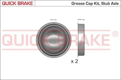 Колпак подшипника ступицы колеса QUICK BRAKE 9822K