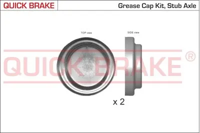 Колпак подшипника ступицы колеса QUICK BRAKE 9824K