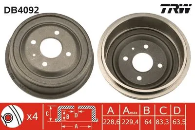 Тормозной барабан TRW DB4092