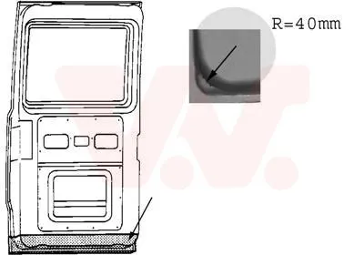 Задняя дверь VAN WEZEL 3070249